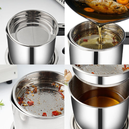 Goeverz 304 Stainless Steel Deep Frying Pot with Filter | 1.3L / 1.8L Oil Strainer