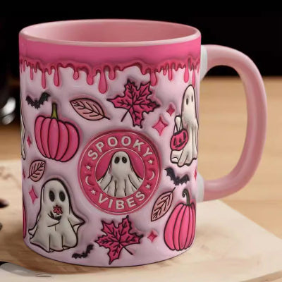 Halloween Pumpkin Ceramic Mug – Festive Holiday Coffee Cup 350ml Goeverz
