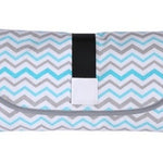 Foldable mat with chevron pattern on a white background