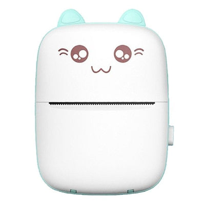 Cute cartoon character air purifier with light blue accents on a white background