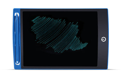 Digital drawing tablet with a heart shape on the screen against a white background