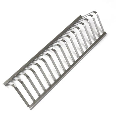 Metallic grill on a white background