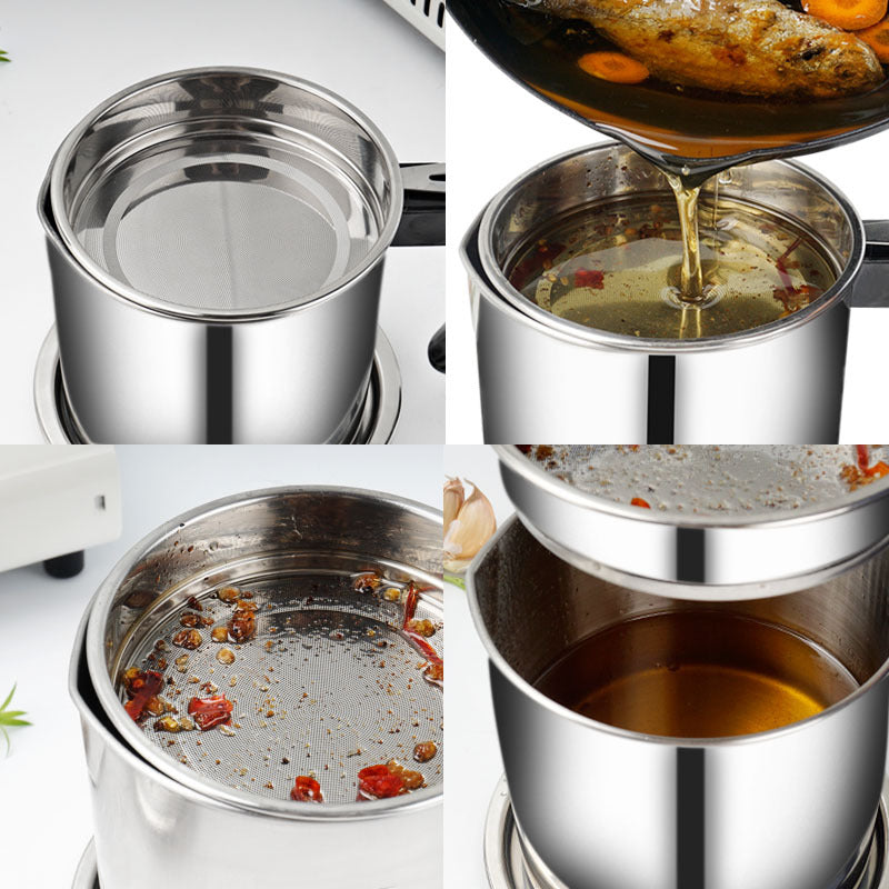 Goeverz 304 Stainless Steel Deep Frying Pot with Filter | 1.3L / 1.8L Oil Strainer