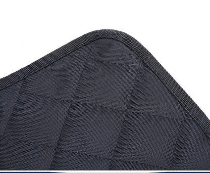 Close-up of a textured black fabric surface of Dog Car Seat Cover