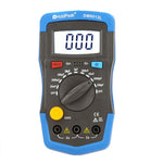 Digital multimeter with blue border on a white background