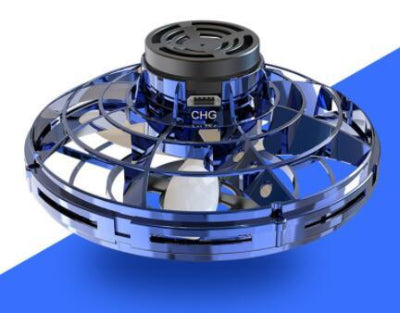 Blue and black circular device with 'CHG' branding on a blue background