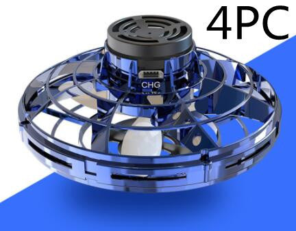 Blue and black circular device with '4PC' text on a blue background