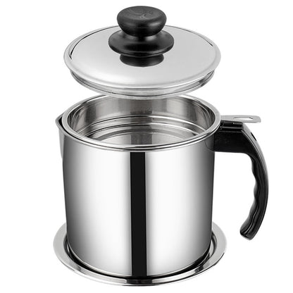 Goeverz 304 Stainless Steel Deep Frying Pot with Filter | 1.3L / 1.8L Oil Strainer