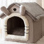 Pet house with a design resembling a hedgehog on a light background