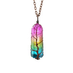 Tree of Life Crystal Pendant – Stone Column Fashion Necklace Goeverz
