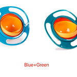 Two baby feeding cups with blue and green handles on a white background.