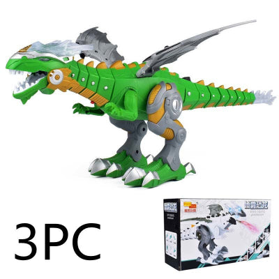 Toy dinosaur with packaging labeled '3PC' on a white background