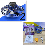 Flying spinner toy with packaging and accessories on a white background