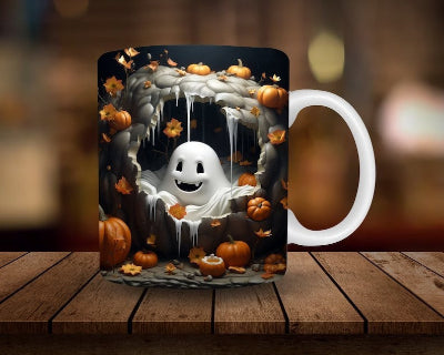 Halloween Pumpkin Ceramic Mug – Festive Holiday Coffee Cup 350ml Goeverz