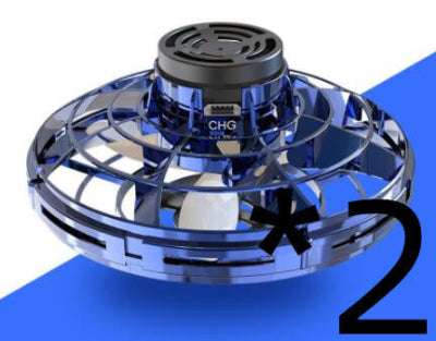 Chrome hovercraft model with black top on a blue background